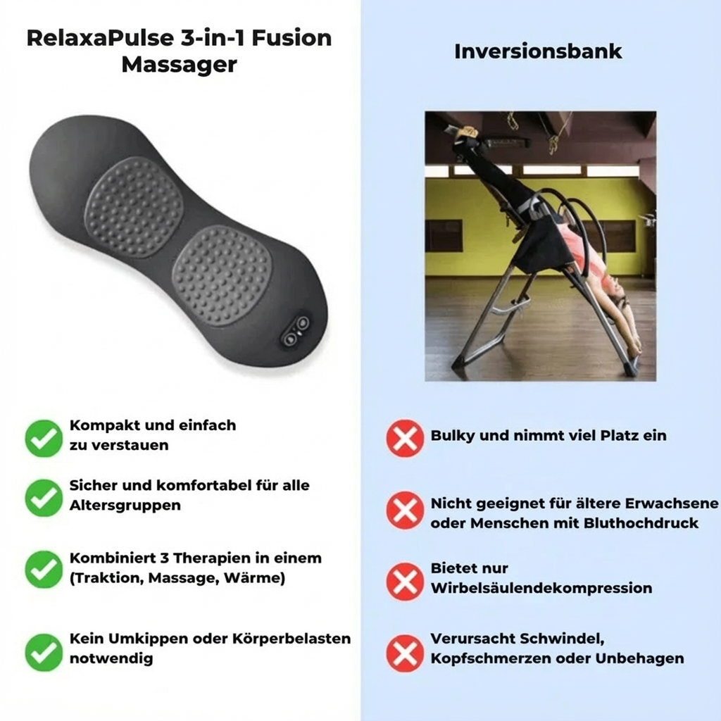 RelaxaPulse™ 3-in-1 Rückenmassagegerät